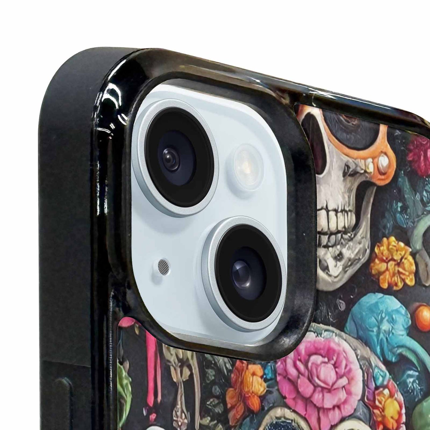 iPhone 15 Plus Case — Greyscale Black And White Dark Black, Custom Print Case Cover