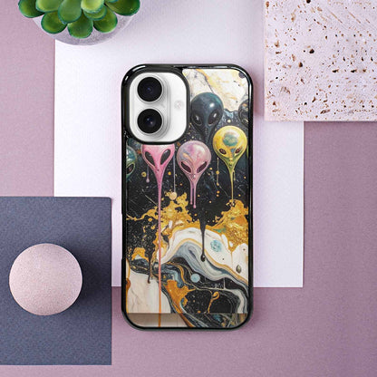 iPhone 16 Case — Aliens Marblemelting Aliens Pa, Personalized Phone Case