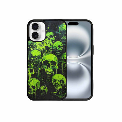 iPhone 16 Plus Case — Skeletons Neon Green Glowskele Ou7 Personalized, Customized Protective Case