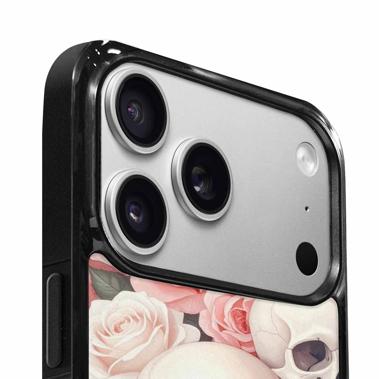 iPhone 17 Pro Case — Skulls Roses Soft Airbrush Gothic Skulls, Custom Art Phone Cover