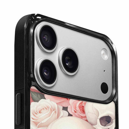 iPhone 17 Pro Case — Skulls Roses Soft Airbrush Gothic Skulls, Custom Art Phone Cover