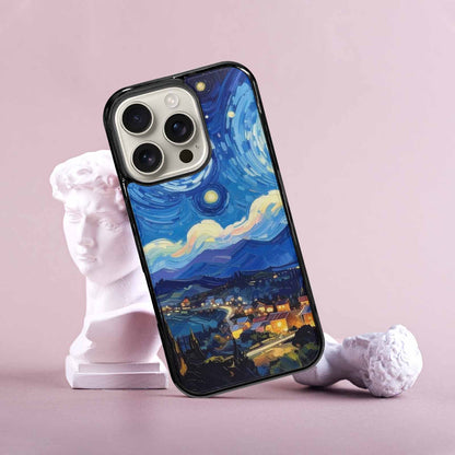iPhone 16 Pro Case — Starry Night Van Gogh Paint Art, Custom Art Phone Cover