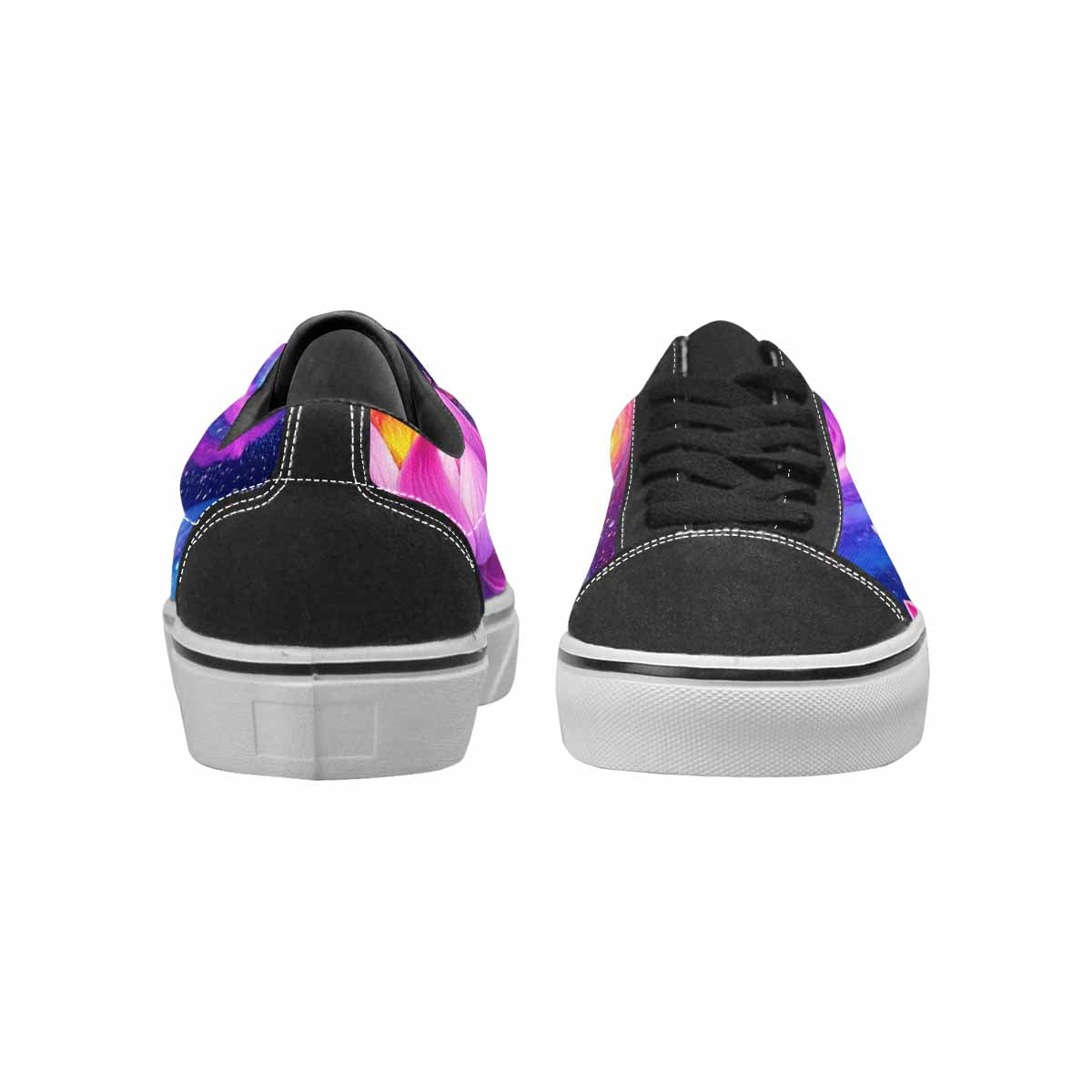 WOMEN'S Lotus Galaxy Canvas Lace-Up Neon Fantasy Custom Shoes