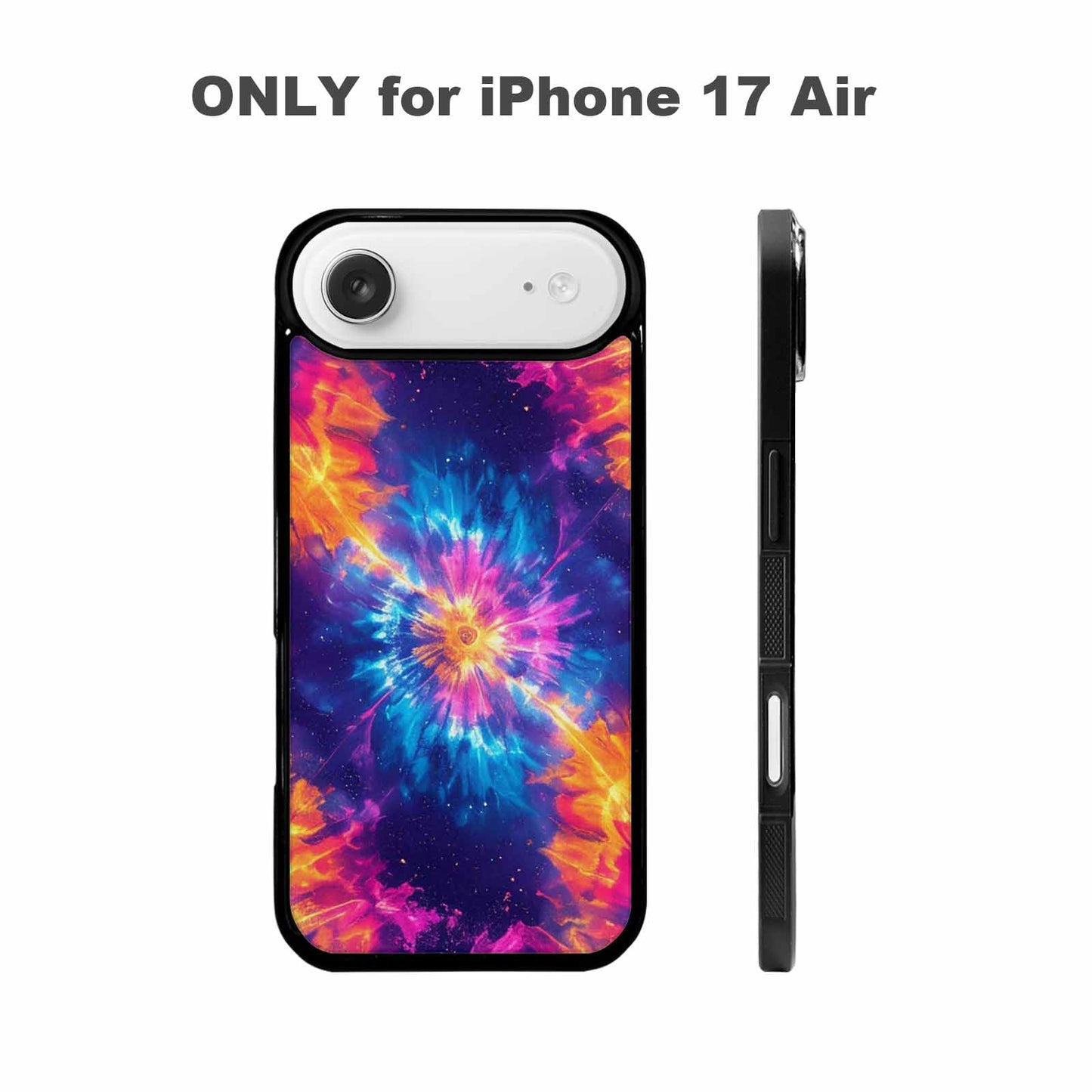 iPhone 17 Air Case — Tie Dye Galaxy Art Seamless Tie, Customized Protective Case