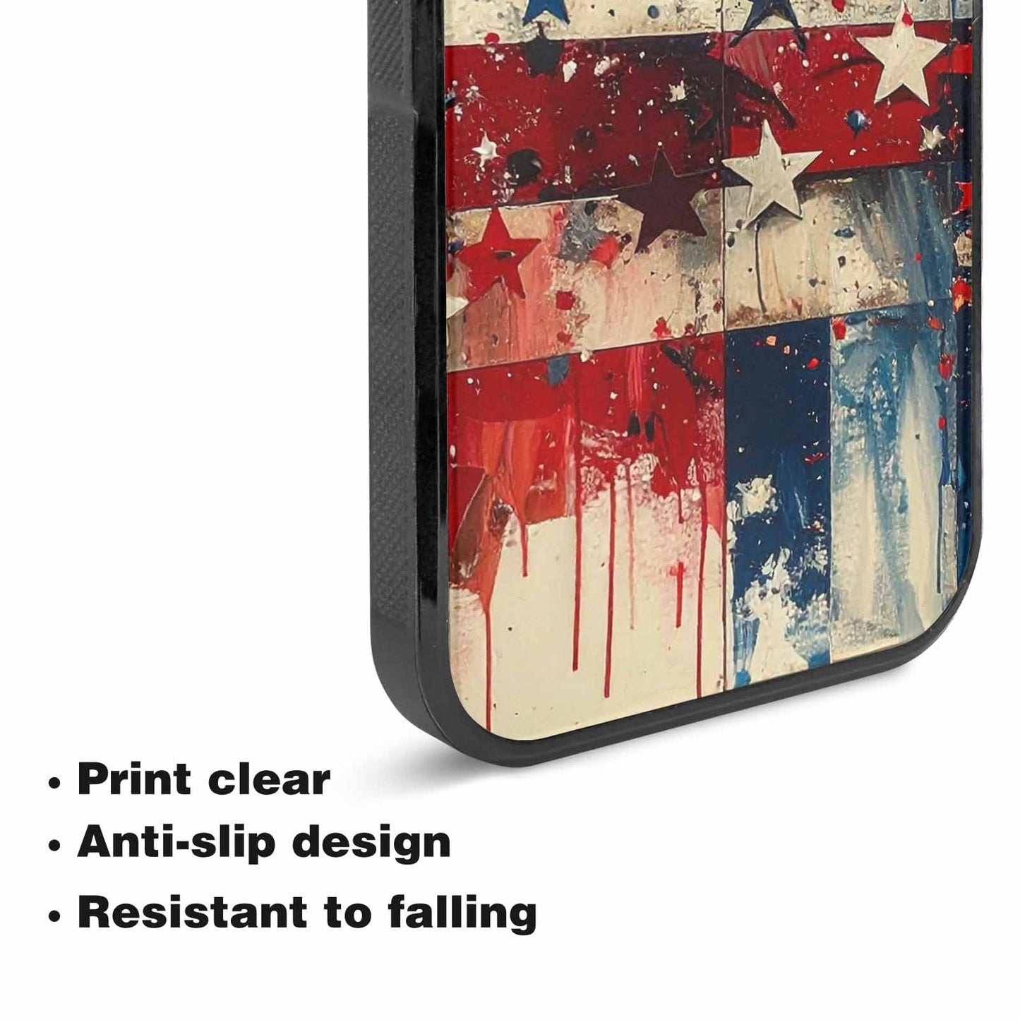 iPhone 15 Plus Case — Patriotic Stars And Stripes American Stars, Custom Print Case Cover