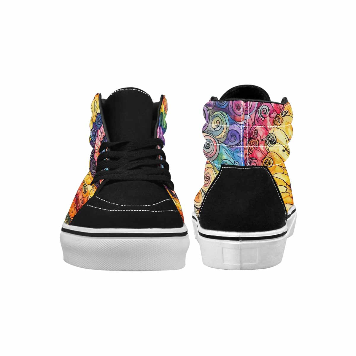 MEN'S Tie High Top Canvas Grunge Custom Shoes