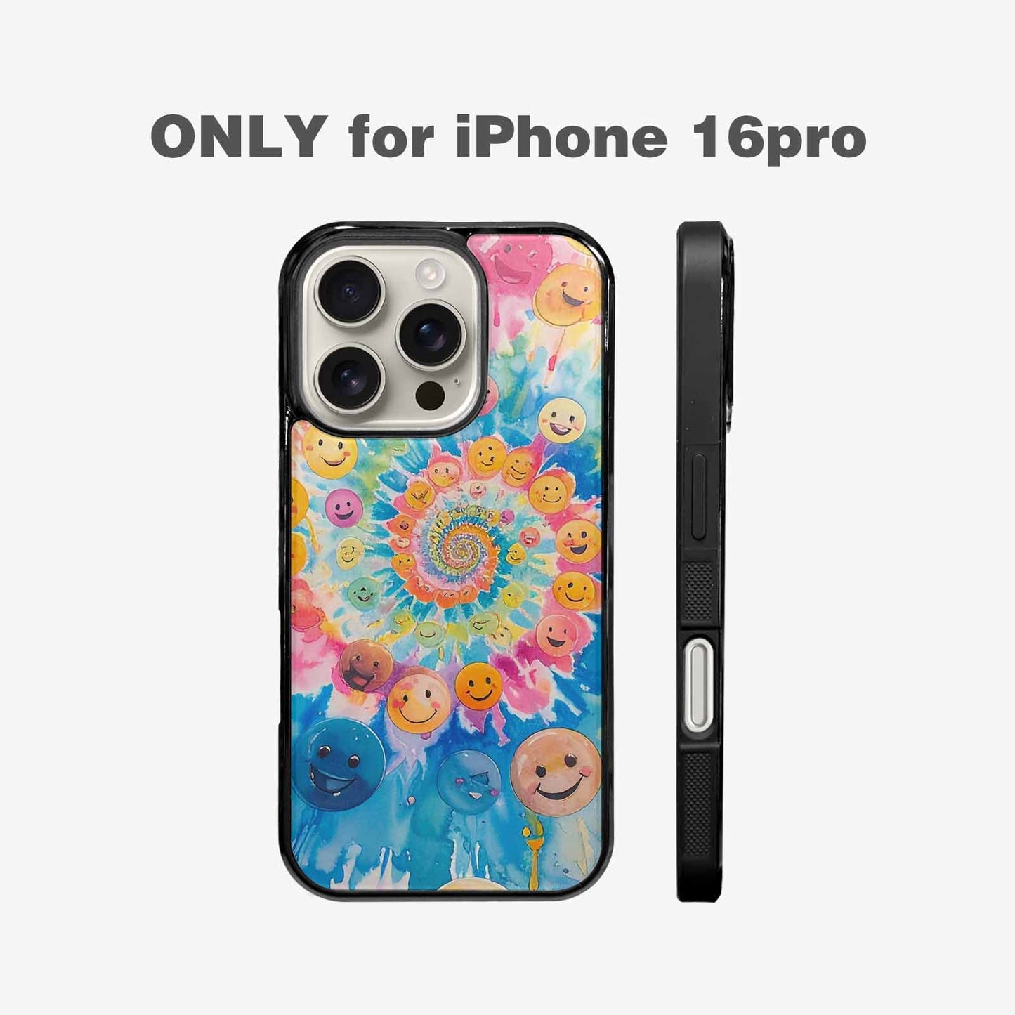 iPhone 16 Pro Case — Smiley Facessmiley Faces Tie D, Unique Phone Case Design