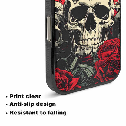 iPhone 16 Pro Case — Skull Dark Art Gothic Print, Custom Made Phone Cover