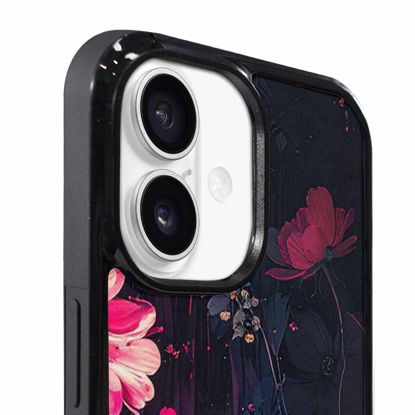 iPhone 17 Case — Shadowy Glitch Floral Pattern Floral, Custom Designed Case Cover