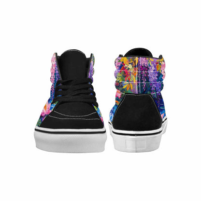 MEN'S Monet Impressionist High Top Canvas Neon Fantasy Shoes