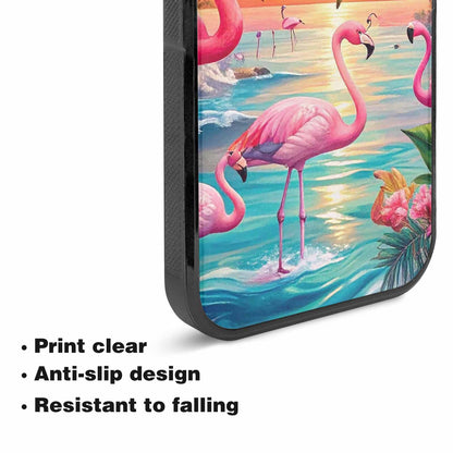 iPhone 15 Plus Case — Flamingo Tropical Flamingo Tropical Pattern Hundreds, Custom Art Phone Cover