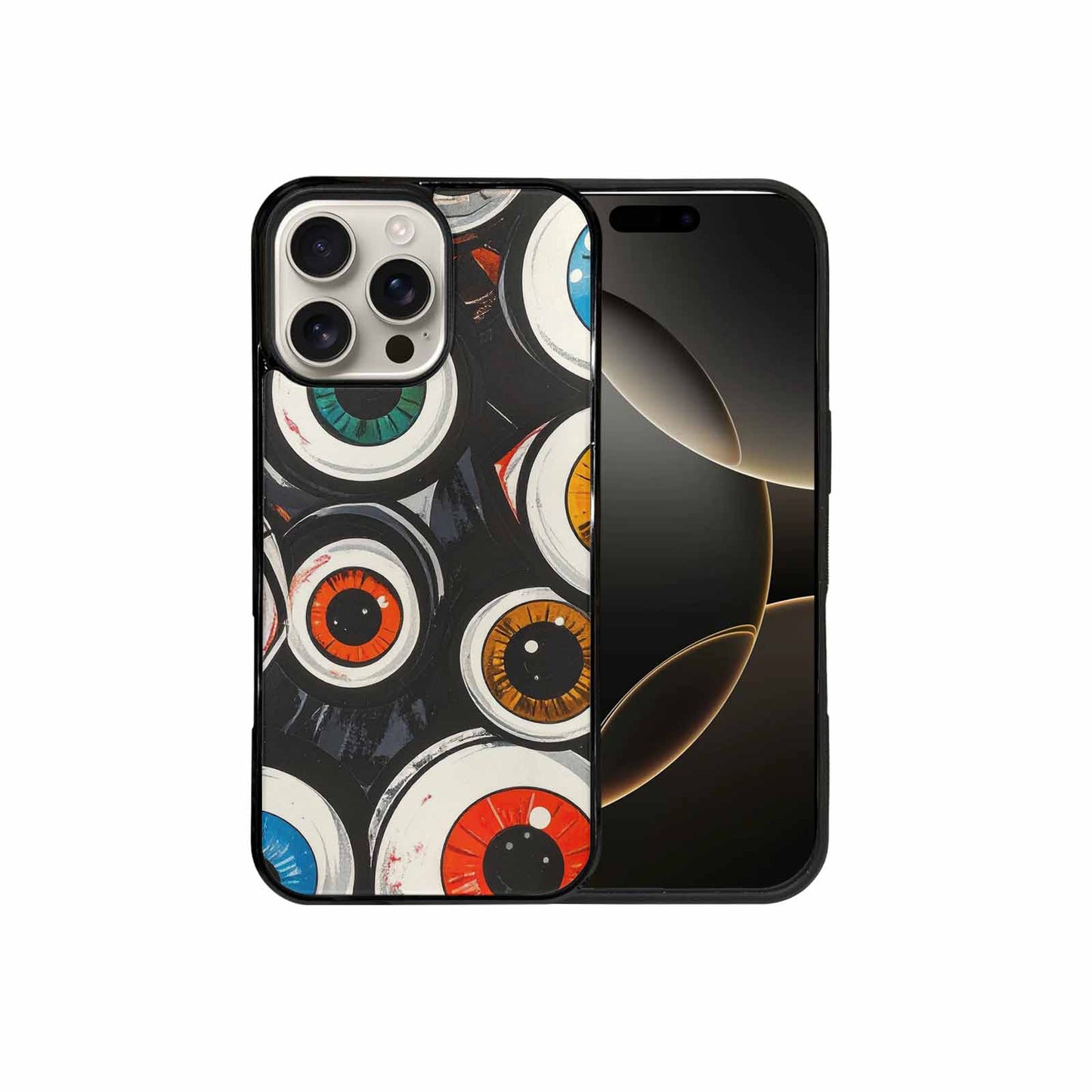 iPhone 16 Pro Max Case — Googly Cartoon Eyeballs, Personalized Phone Case