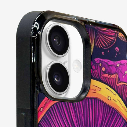 iPhone 16 Plus Case — Psychedelic Mushroom Custom Personalized Phone Cover, Custom Phone Case
