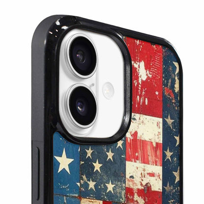 iPhone 17 Case — Small American Flag Stars Galaxy Space, Custom Printed Phone Case