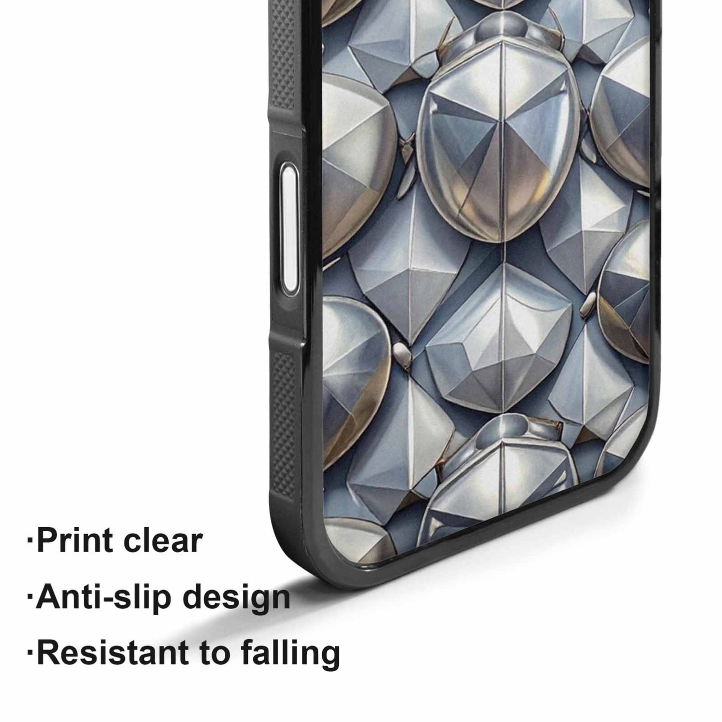 iPhone 17 Case — Chrome Entomology Beetle Original Art, Custom Designed Case Cover