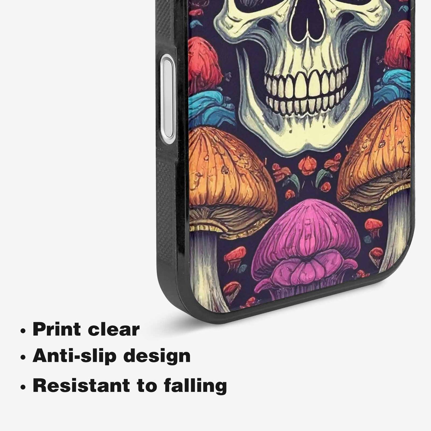iPhone 16 Plus Case — Mushroom Skull, Customized Protective Case