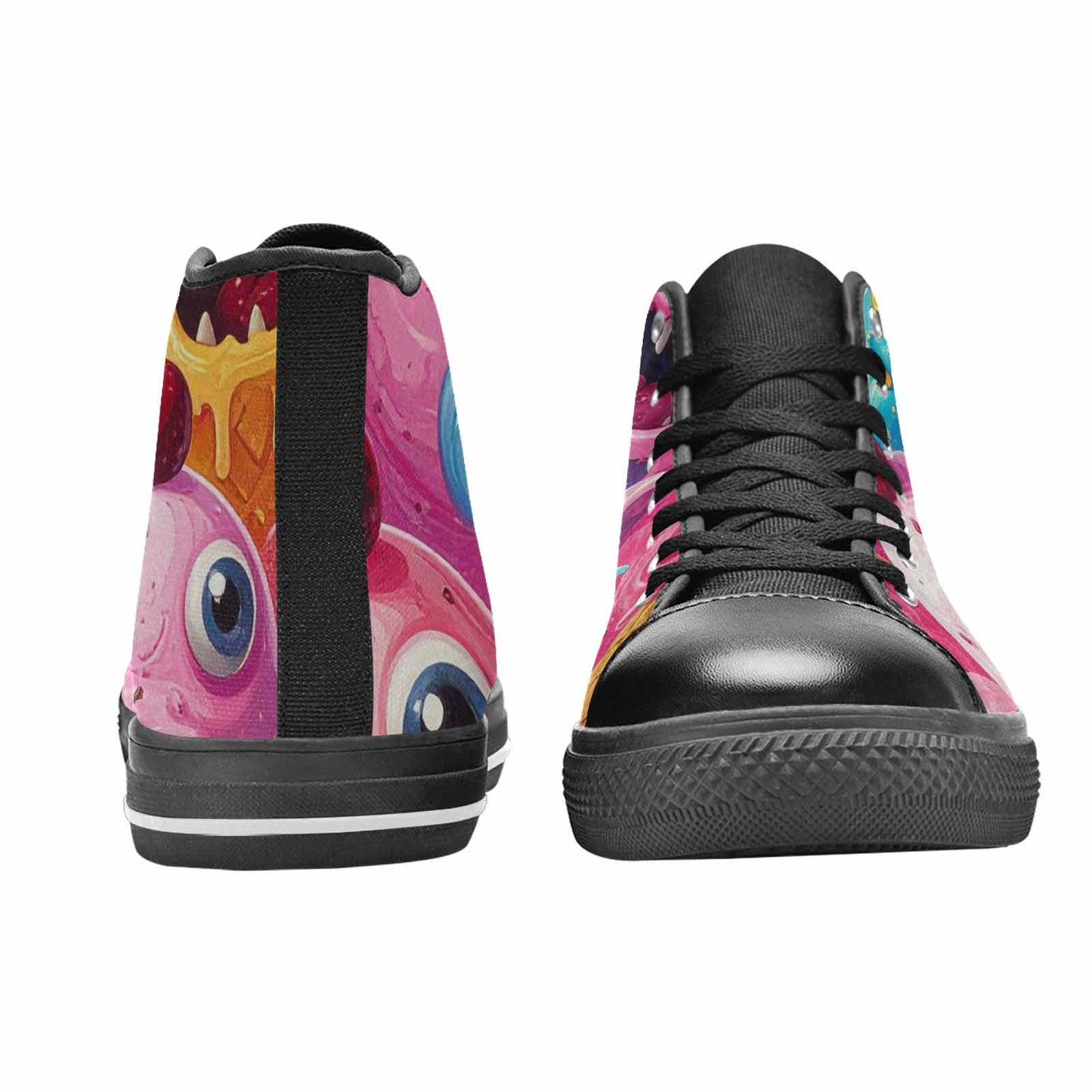 MEN'S Melting Icecream Monster Cherry High Top Canvas Dreamcore Sneakers