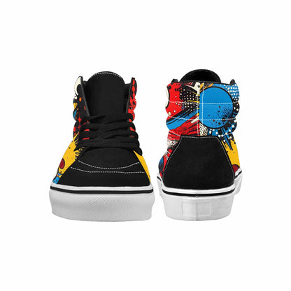 WOMEN'S Comic Book Halftone High Top Canvas Dreamcore Sneakers