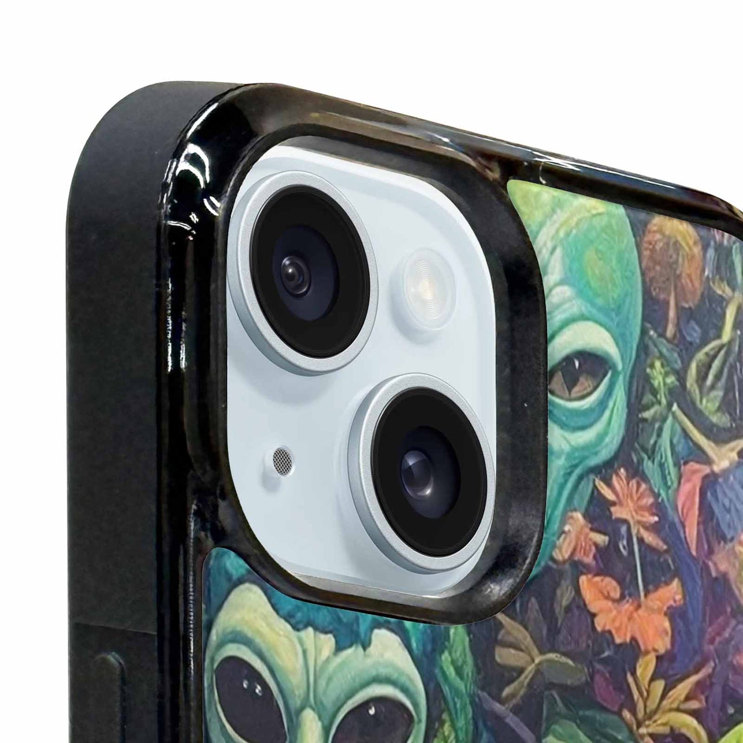 iPhone 15 Plus Case — Aliens Pattern Hundreds Of Sma Ajm, Original Design Phone Case