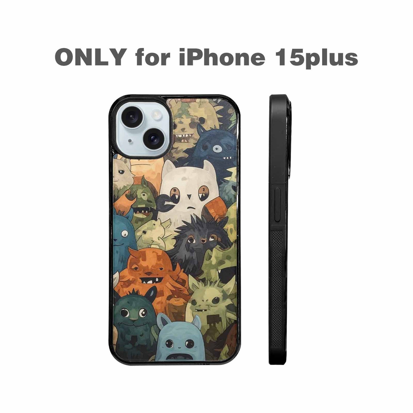 iPhone 15 Plus Case — Monsters Camomonsters Pattern Gsw, Custom Print Case Cover