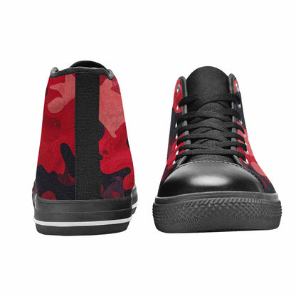 MEN'S Tactical Camo Red Black High Top Canvas Aesthetic Shoes
