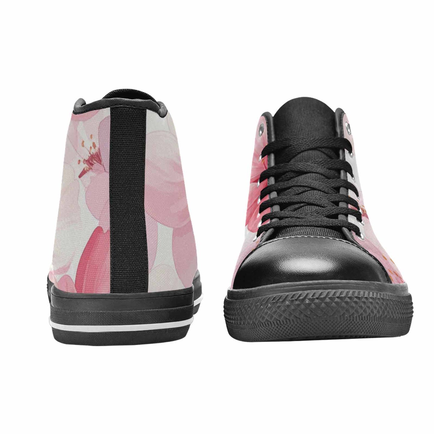 WOMEN'S Japanese Cherry Blossom High Top Canvas Surreal Sneakers