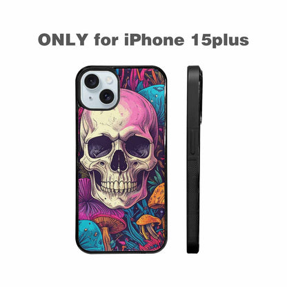 iPhone 15 Plus Case — Mushroom Skull Custom, Original Design Phone Case