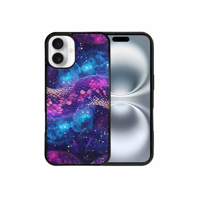 iPhone 16 Plus Case — Galaxy Snake Print, Custom Designed Case Cover