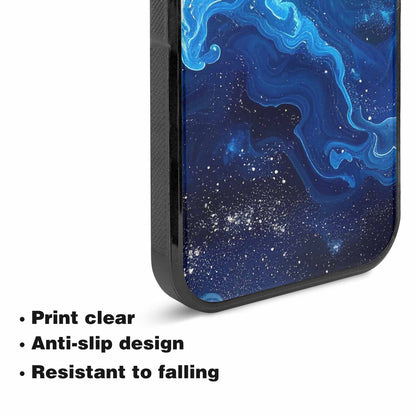 iPhone 15 Plus Case — Galaxy Art Blue Starfield Small Galaxy, Original Design Phone Case