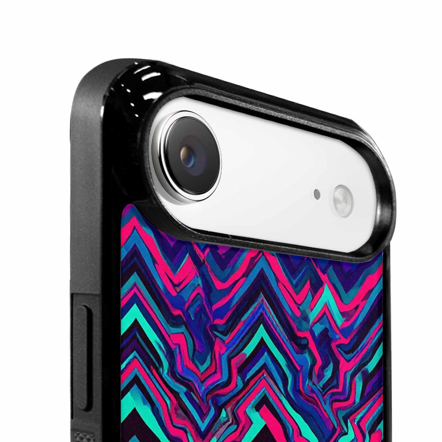 iPhone 17 Air Case — Psychedelic Chevron Vortex Original Art, Customized Protective Case