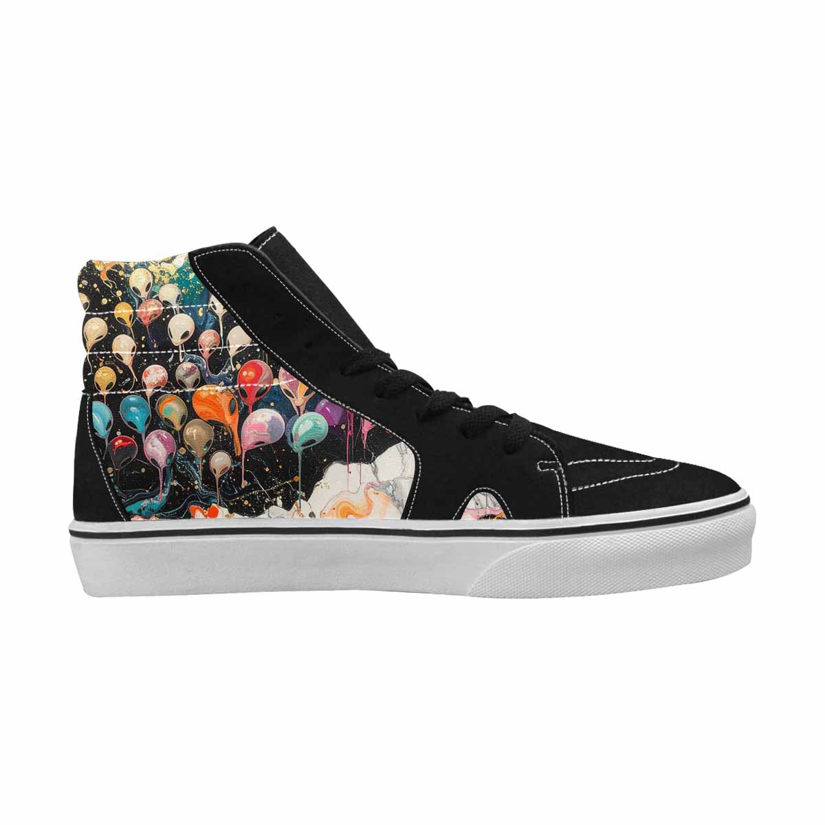 MEN'S Aliens  Marble Aliens High Top Canvas Grunge Shoes