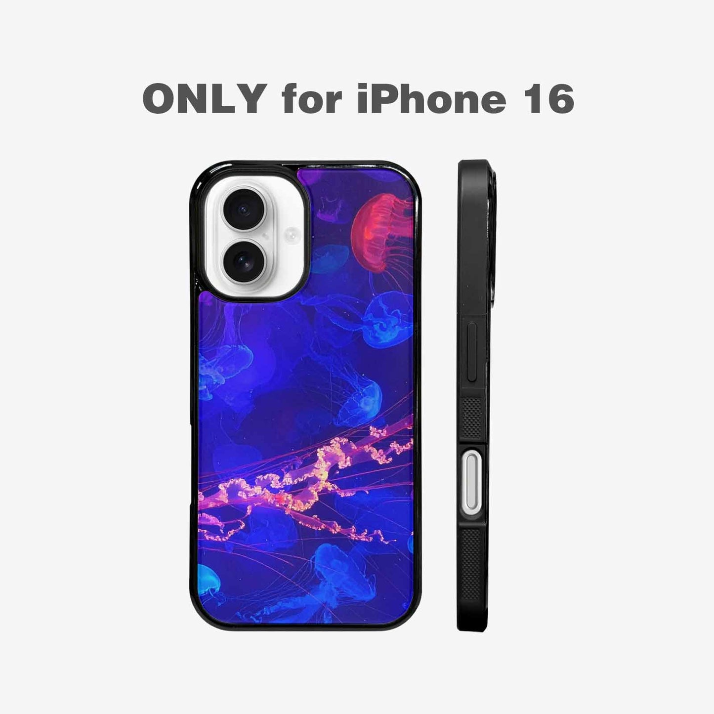 iPhone 16 Case — Jellyfish Glow Jellyfish Glow Pattern Hundreds, Custom Designed Case Cover