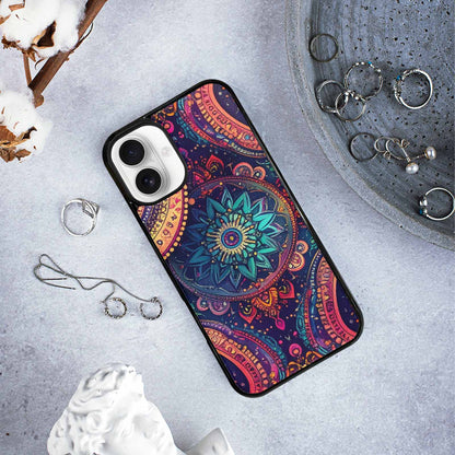 iPhone 16 Plus Case — Paisley Mandala, Custom Print Case Cover