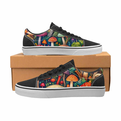 WOMEN'S Mushrooms (general) Mushrooms Pa Lace-Up Canvas Wallpaper Art Sneakers
