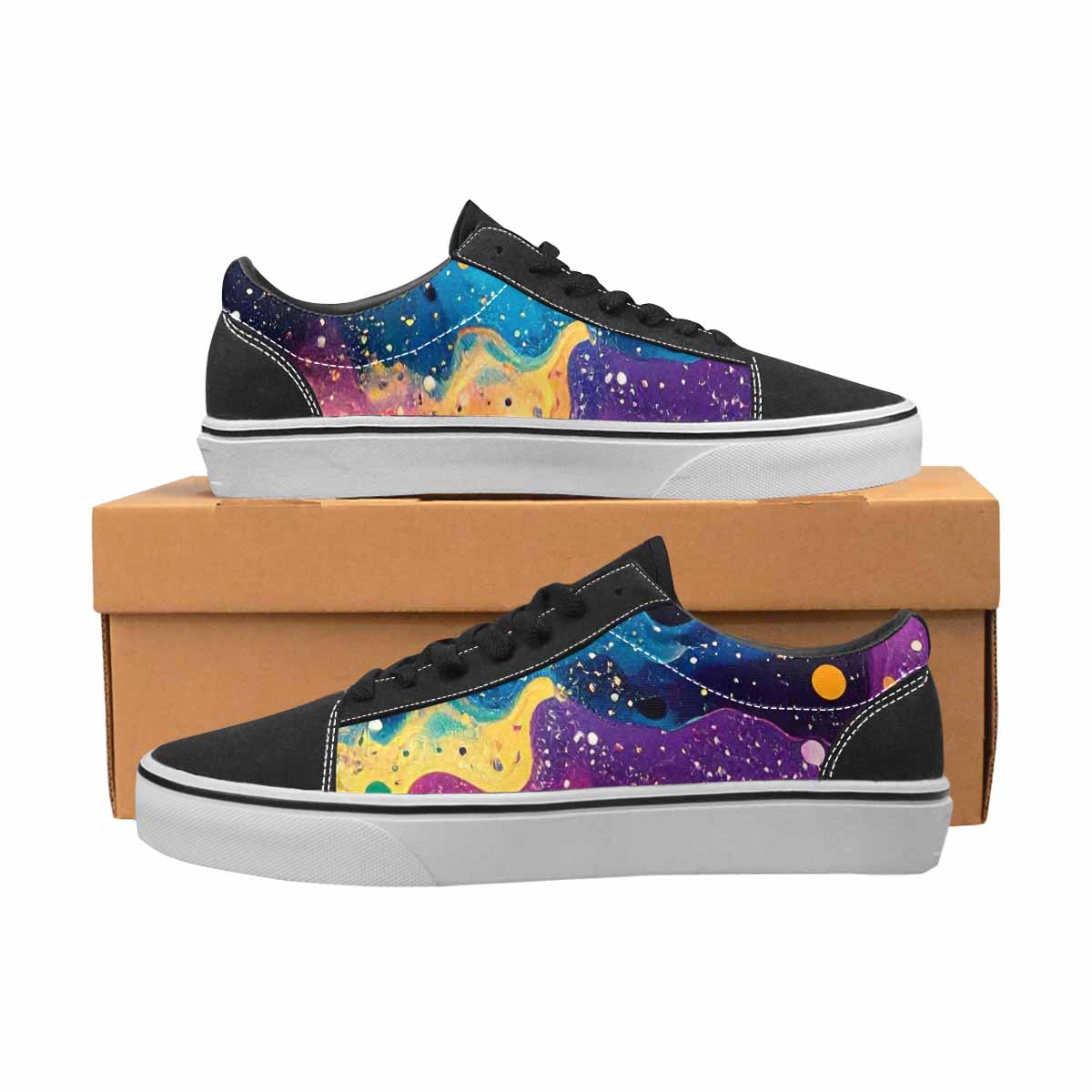 WOMEN'S Galaxy Art - Canvas Lace-Up Y2K Shoes