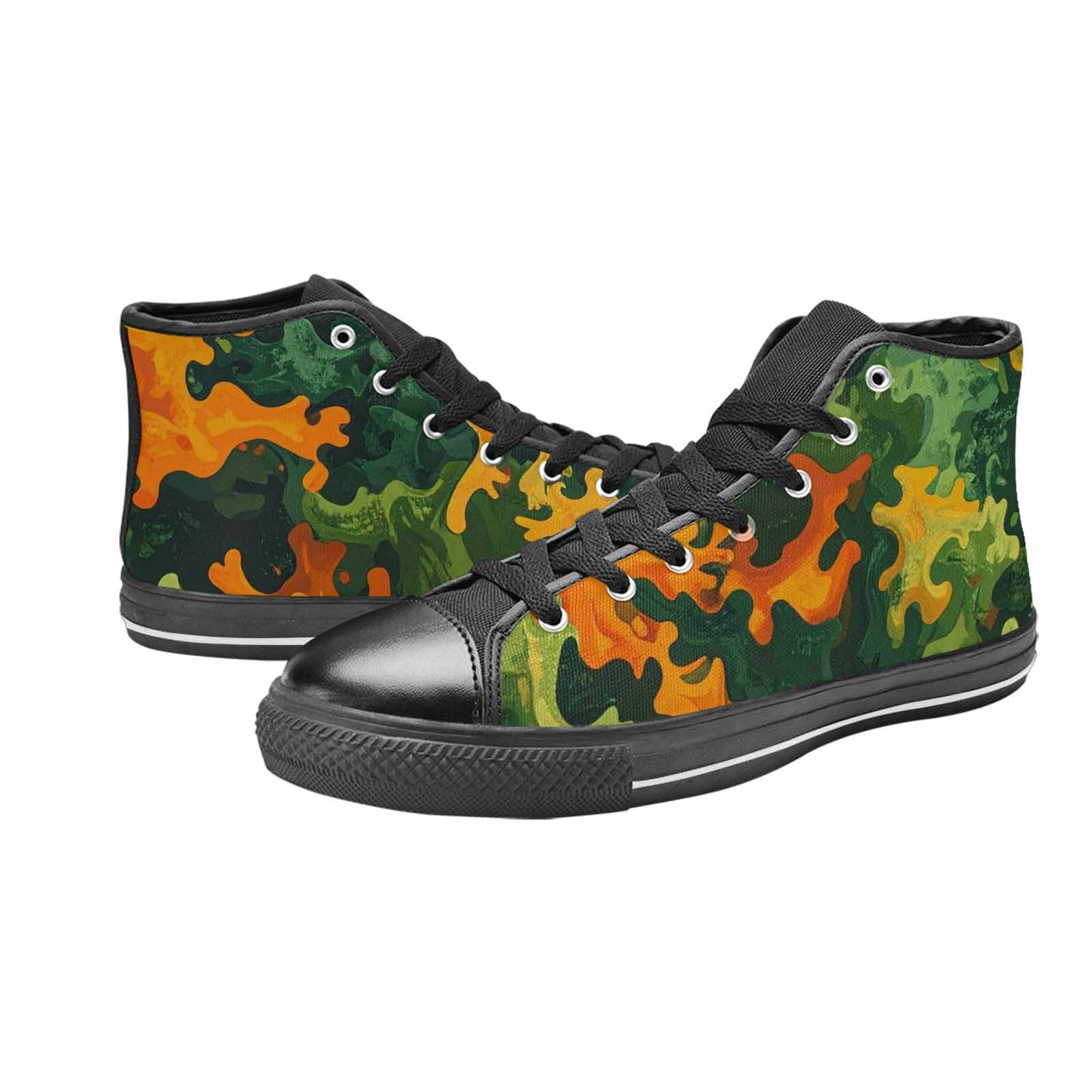 MEN'S Military Camouflage Blotch High Top Canvas Vivid Sneakers