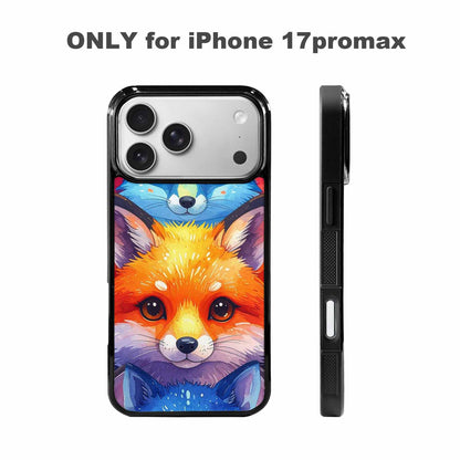 iPhone 17 Pro Max Case — Watercolor Kawaii Fox Watercolor Abstract, Unique Phone Case Design