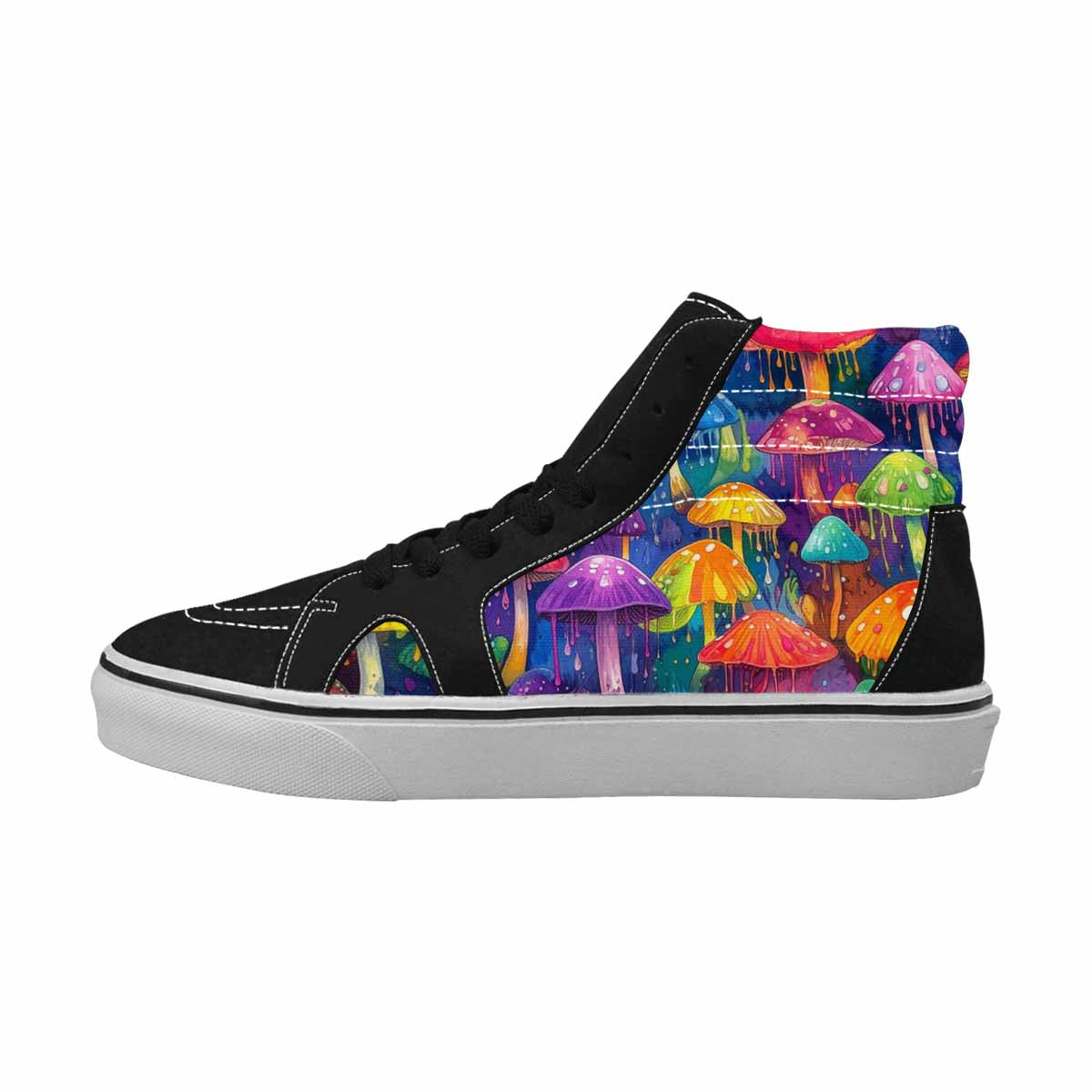 MEN'S Rainbow Drip Mushrooms High Top Canvas Dreamcore Shoes