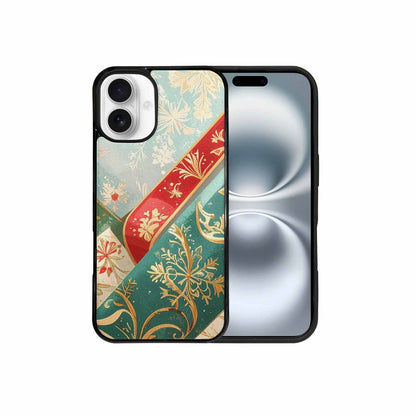 iPhone 16 Plus Case — Christmas Wrapping Paper Pattern Art Wallpaper, Personalized Phone Case