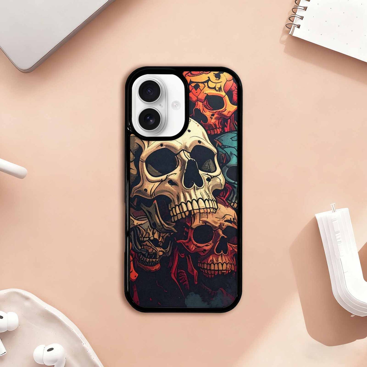 iPhone 17 Case — Skull Dark Art Gothic Print Gothic, Custom Designed Case Cover