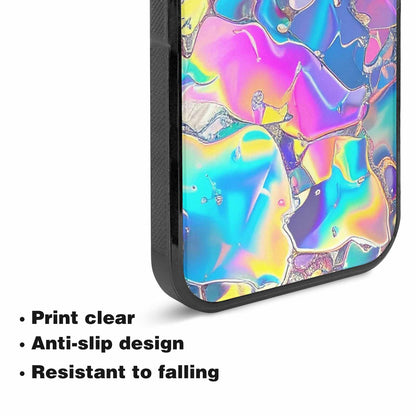 iPhone 15 Plus Case — Holographic Iridescent Shimmer Pattern Hundreds Of, Custom Art Phone Cover