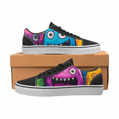 MEN'S Goofy Cartoon Monster Canvas Lace-Up Neon Fantasy Sneakers