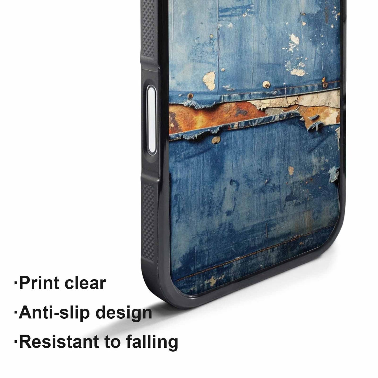 iPhone 17 Air Case — Denim Distressed Textures Print Edge Original, Custom Print Case Cover