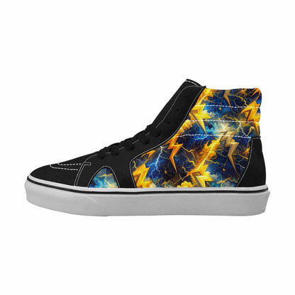 WOMEN'S Lightning Bolt High Top Canvas Dark Academia Shoes
