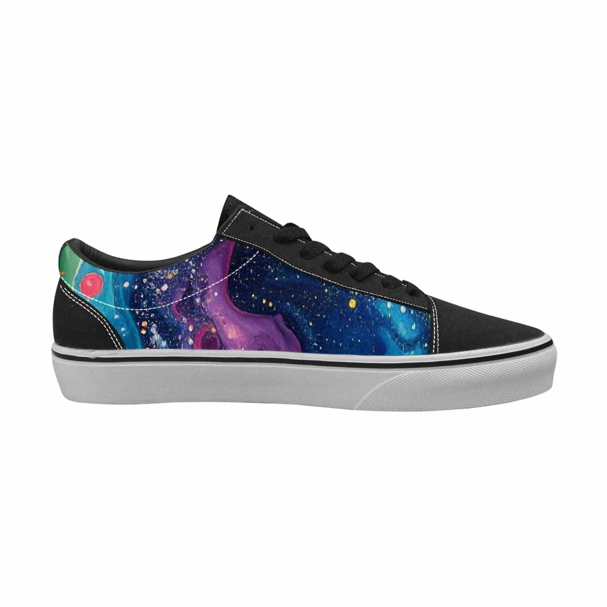WOMEN'S Galaxy Art - Canvas Lace-Up Wallpaper Art Sneakers