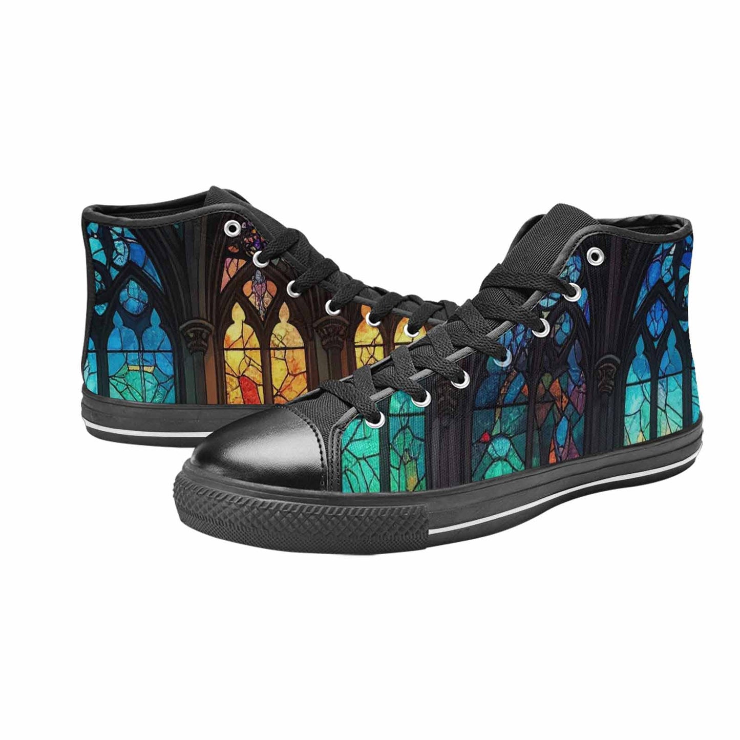 WOMEN'S Stained Glass Cathedral High Top Canvas Y2K Sneakers
