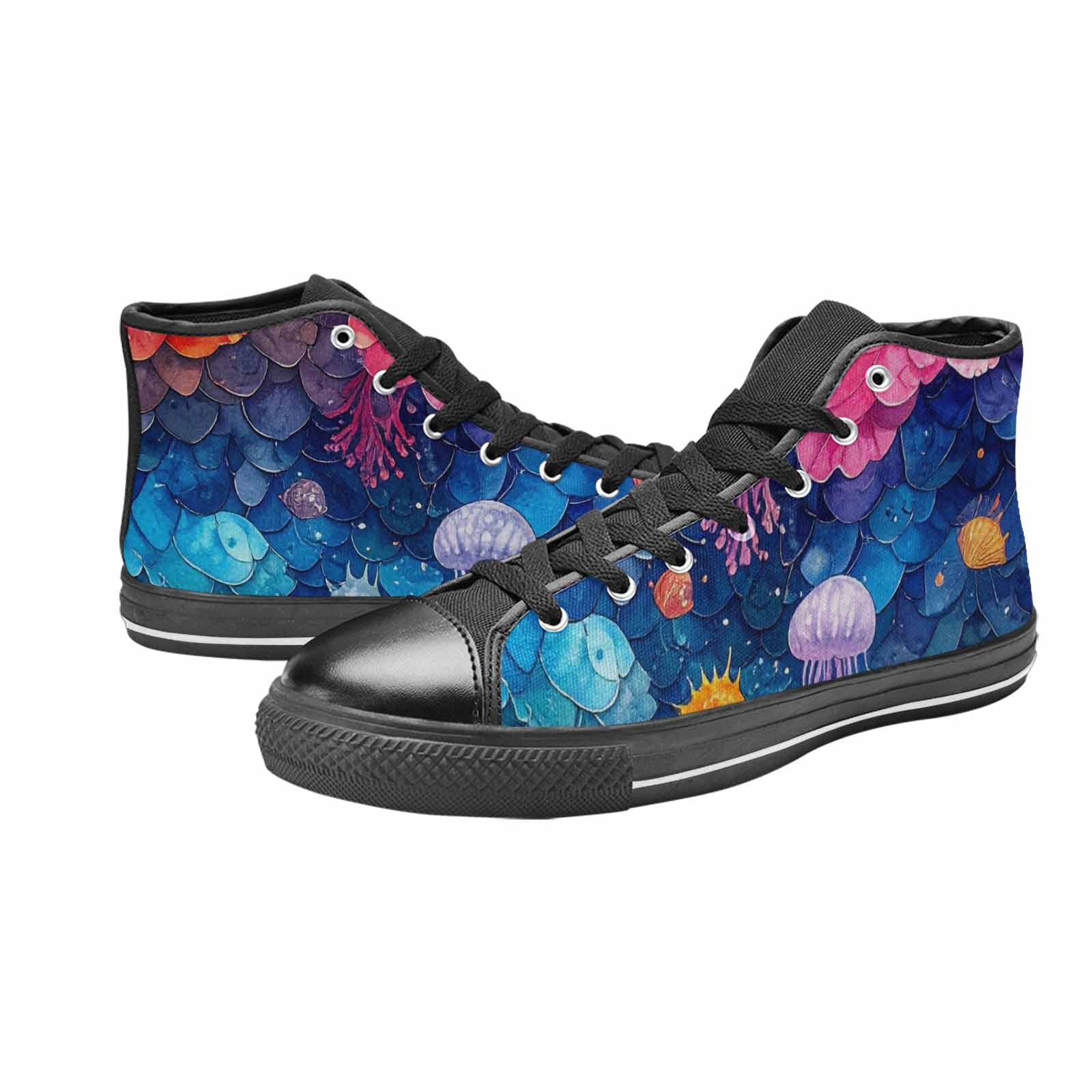 MEN'S Fish Scale Coral High Top Canvas Y2K Shoes