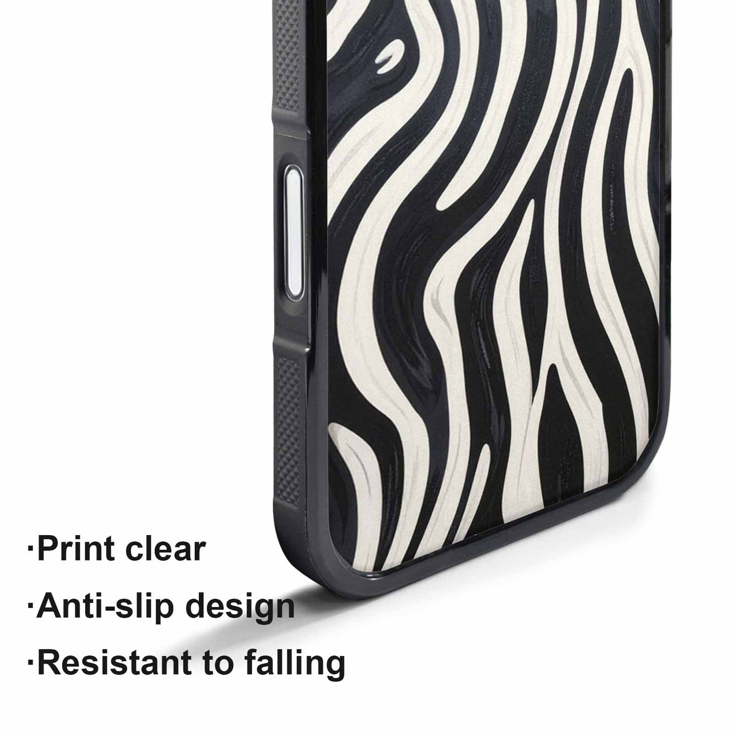 iPhone 17 Pro Case — Modern Zebra Stripe Print Crisp Animal, Custom Art Phone Cover