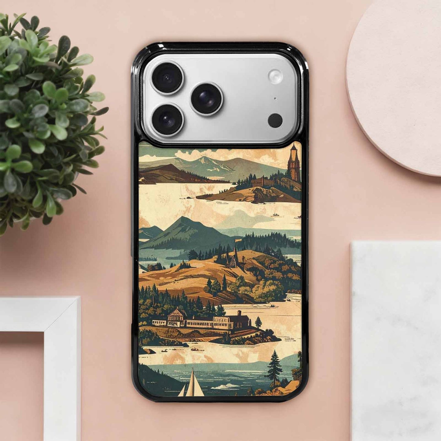 iPhone 17 Pro Max Case — Vintage Travel Artwork Pattern Retro Vintage, Custom Made Phone Cover