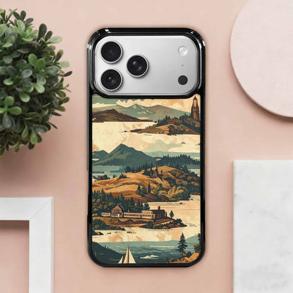 iPhone 17 Pro Max Case — Vintage Travel Artwork Pattern Retro Vintage, Custom Made Phone Cover